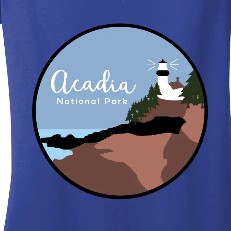 Acadia National Park 1916 Maine Bar Harbor Gift Women's V-Neck T-Shirt