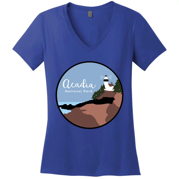 Acadia National Park 1916 Maine Bar Harbor Gift Women's V-Neck T-Shirt