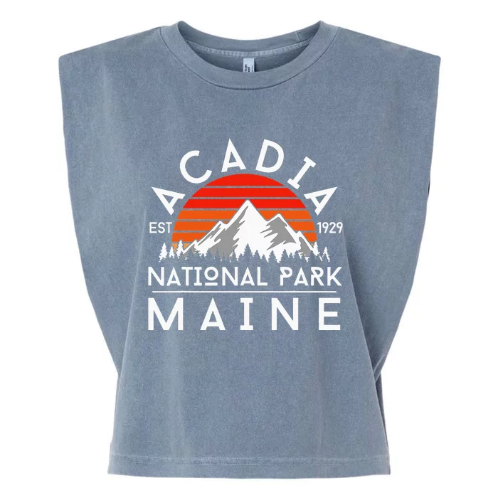 Acadia National Park Maine Hike Outdoors Vintage Garment-Dyed Women's Muscle Tee