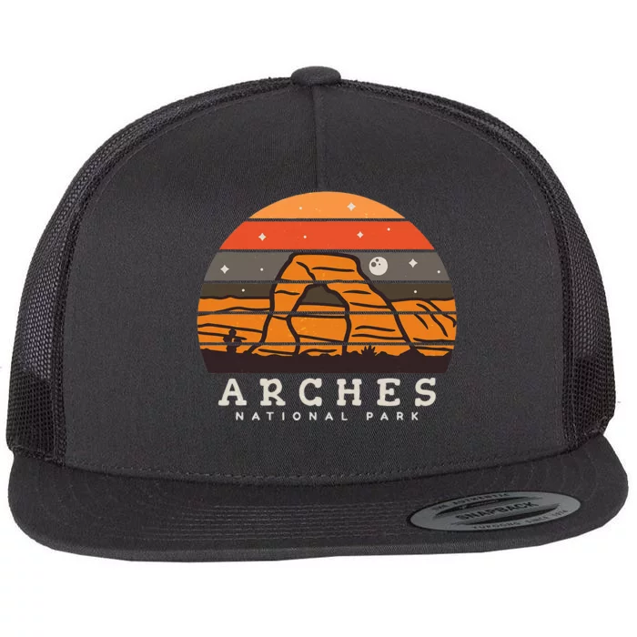 Arches National Park Moab Utah Vintage Flat Bill Trucker Hat