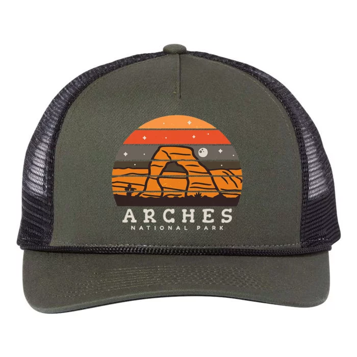 Arches National Park Moab Utah Vintage Retro Rope Trucker Hat Cap