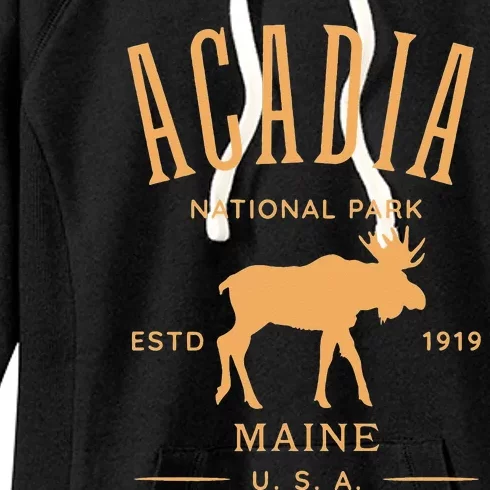 Acadia National Park Maine USA Design Souvenir Women's Fleece Hoodie