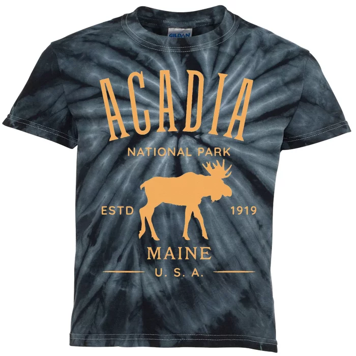 Acadia National Park Maine USA Design Souvenir Kids Tie-Dye T-Shirt