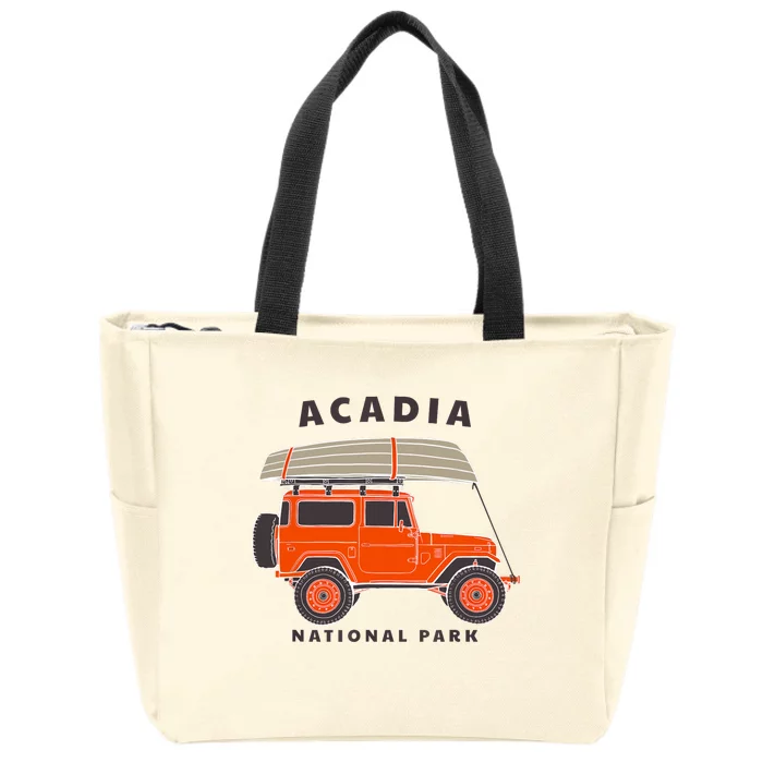 Acadia National Park Vintage Maine Souvenir Retro Gift Zip Tote Bag