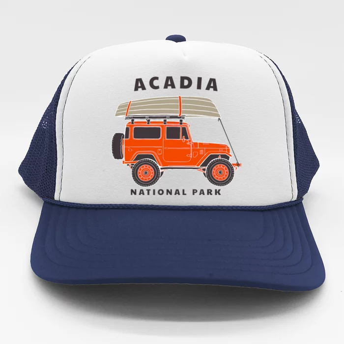 Acadia National Park Vintage Maine Souvenir Retro Gift Trucker Hat