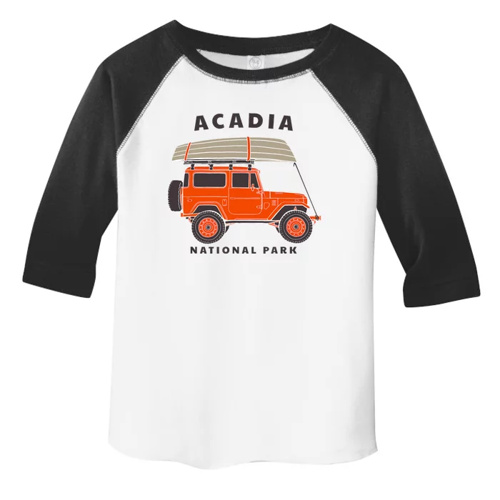 Acadia National Park Vintage Maine Souvenir Retro Gift Toddler Fine Jersey T-Shirt