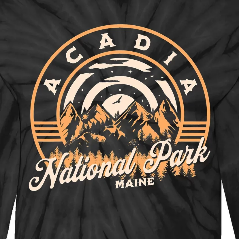 Acadia National Park Maine Nature Hiking Outdoors Tie-Dye Long Sleeve Shirt