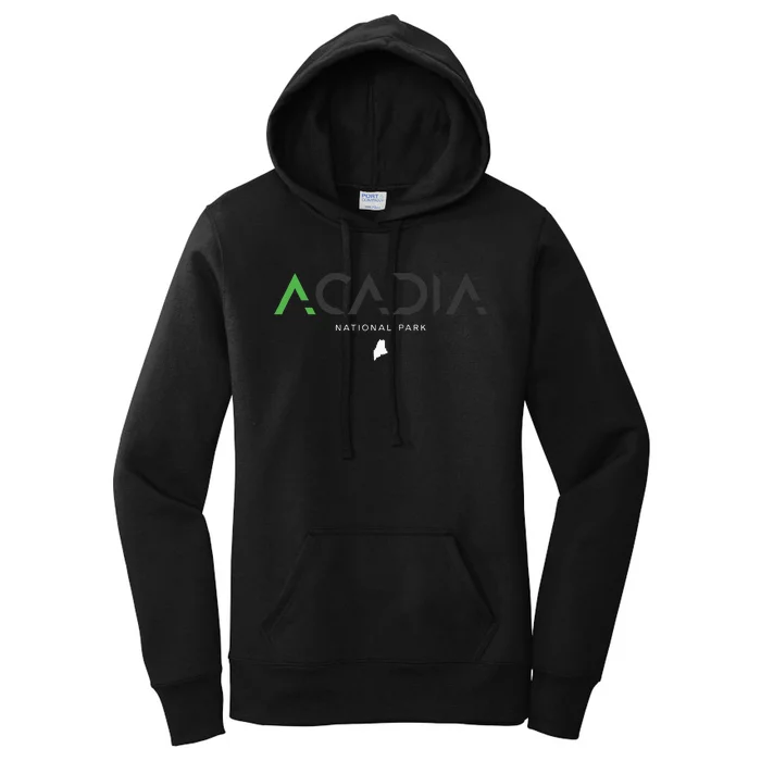 Acadia National Park Maine Tonal Retro Vintage Women's Pullover Hoodie