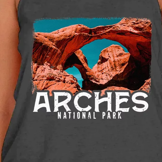 Arches National Park Arches National Park Tourist Women's Knotted Racerback Tank