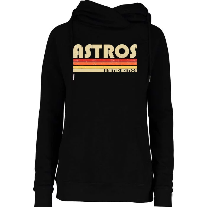 Astros Limited Edition Retro Vintage Womens Funnel Neck Pullover Hood