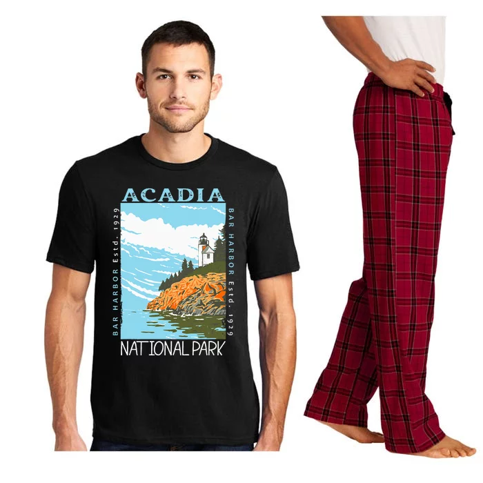 Acadia National Park Bar Harbor Maine Vintage Pajama Set