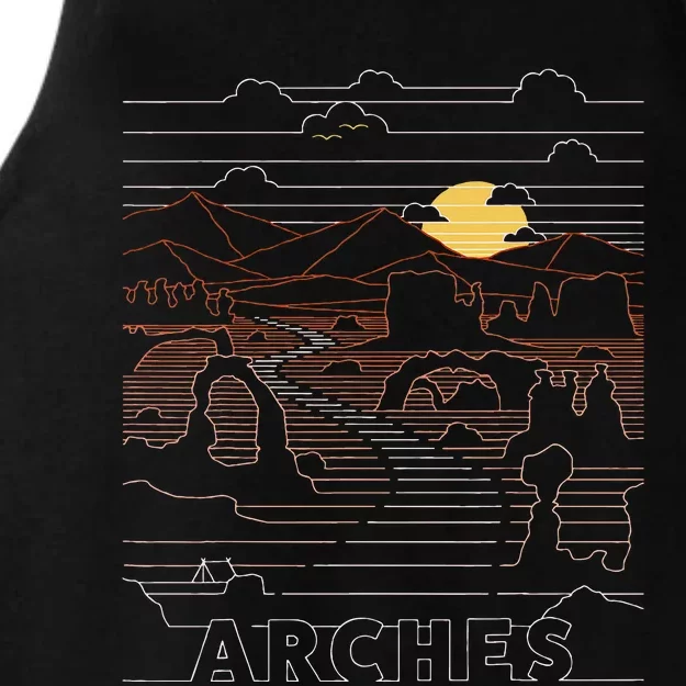 Arches National Park Delicate Arch Moab Utah Ladies Tri-Blend Wicking Tank