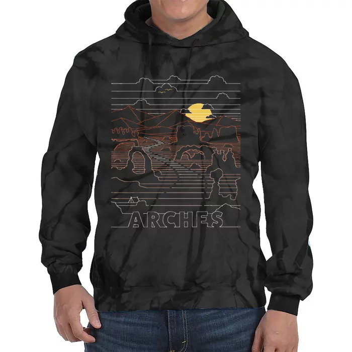 Arches National Park Delicate Arch Moab Utah Tie Dye Hoodie