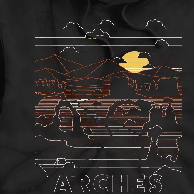 Arches National Park Delicate Arch Moab Utah Tie Dye Hoodie