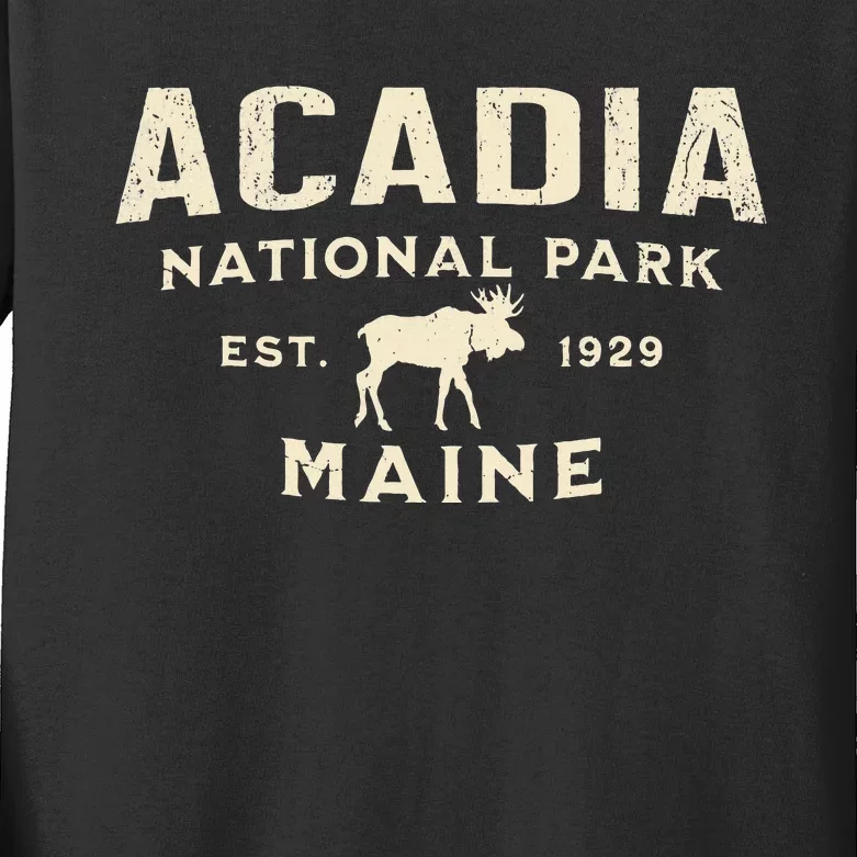 Acadia National Park Kids Long Sleeve Shirt