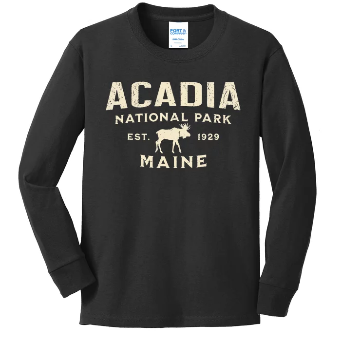 Acadia National Park Kids Long Sleeve Shirt