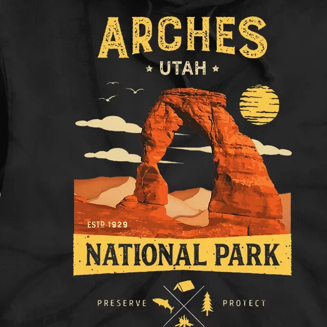 Arches National Park Delicate Arch Tie Dye Hoodie