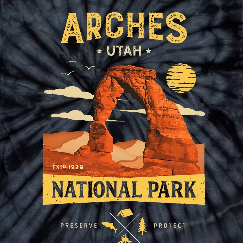 Arches National Park Delicate Arch Tie-Dye T-Shirt