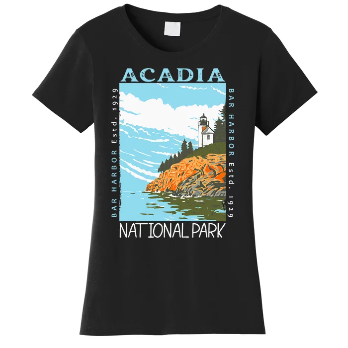 Acadia National Park Bar Harbor Maine Vintage Women's T-Shirt