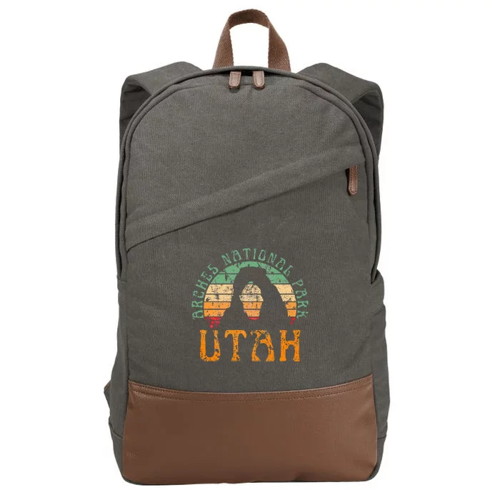 Arches National Park Utah Desert Arch Cotton Canvas Backpack