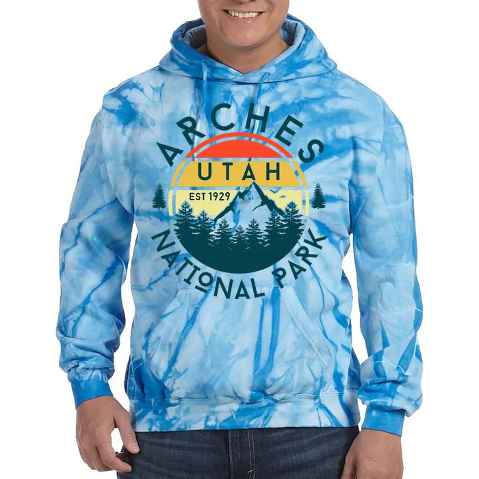 Arches National Park Utah Nature Hiking Outdoors Tie Dye Hoodie