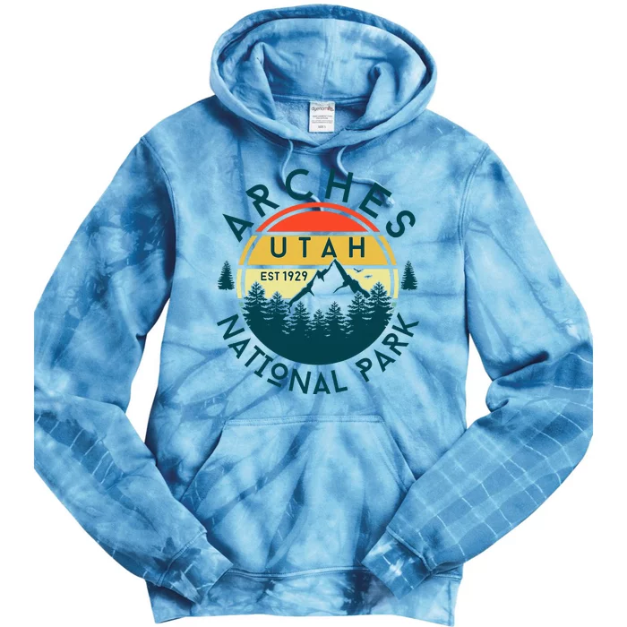 Arches National Park Utah Nature Hiking Outdoors Tie Dye Hoodie