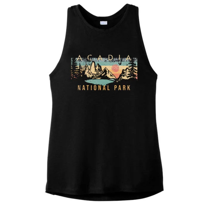 Acadia National Park Ladies Tri-Blend Wicking Tank