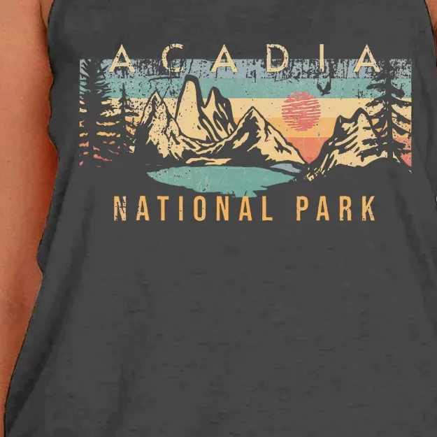 Acadia National Park Women's Knotted Racerback Tank