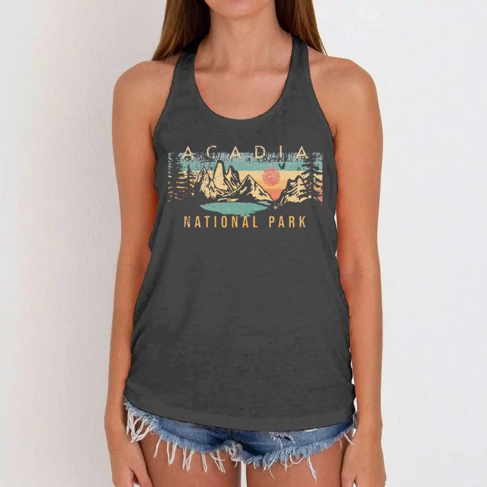 Acadia National Park Women's Knotted Racerback Tank