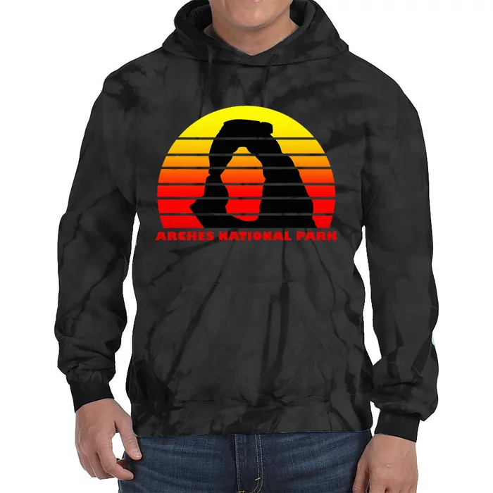 Arches National Park Utahhiking Camping Tie Dye Hoodie