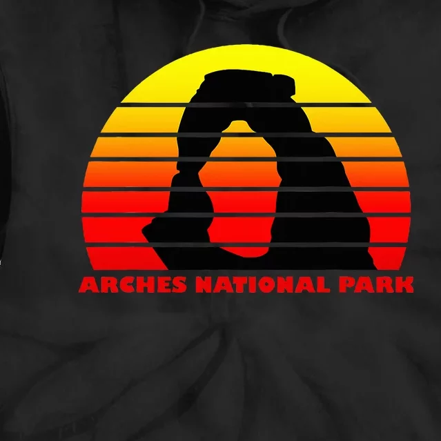 Arches National Park Utahhiking Camping Tie Dye Hoodie