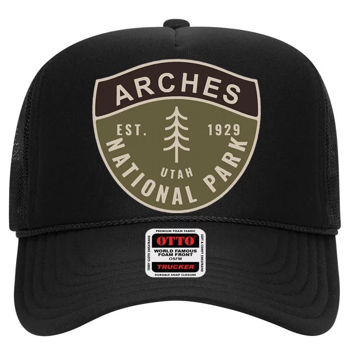 Arches National Park Utah High Crown Mesh Trucker Hat