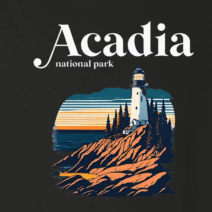 Acadia National Park Maine Retro Style Toddler Long Sleeve Shirt