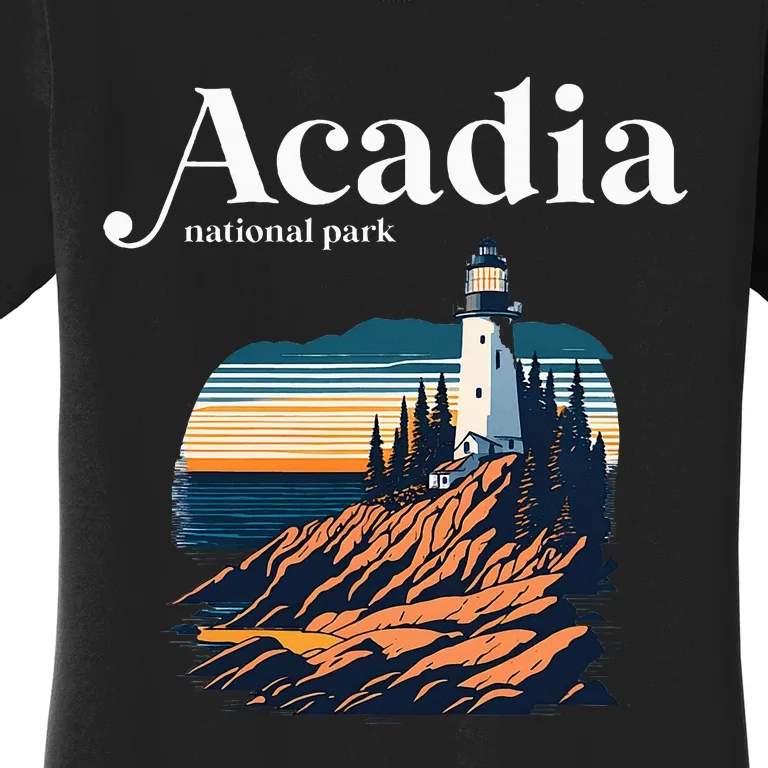 Acadia National Park Maine Retro Style Women's T-Shirt