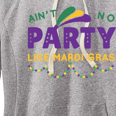 Ain't No Party Like Mardi Gras Beads Celebration Women's Fleece Hoodie