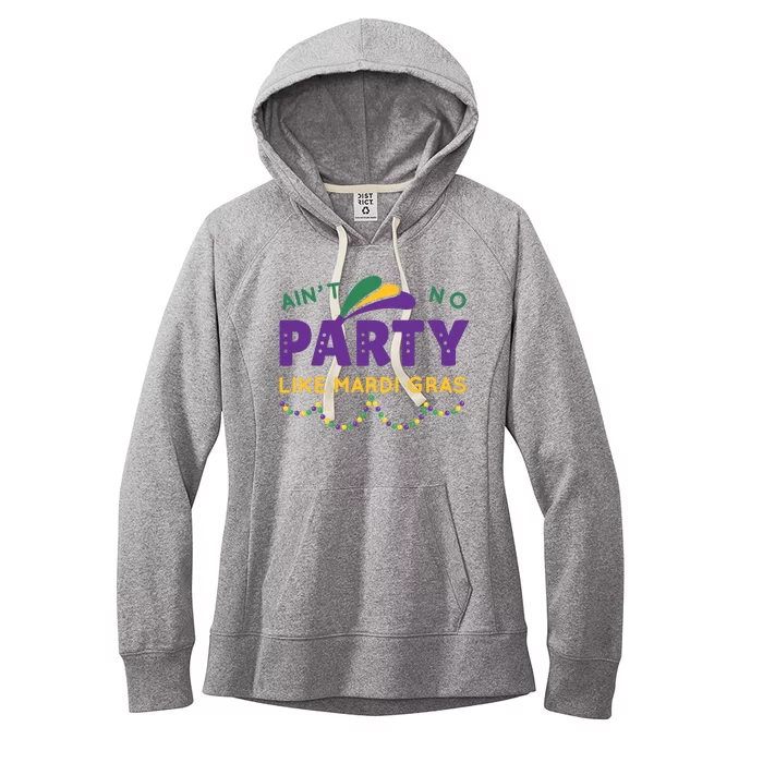 Ain't No Party Like Mardi Gras Beads Celebration Women's Fleece Hoodie