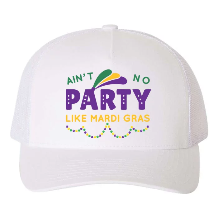 Ain't No Party Like Mardi Gras Beads Celebration Yupoong Adult 5-Panel Trucker Hat