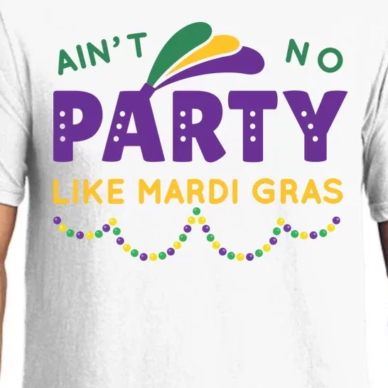 Ain't No Party Like Mardi Gras Beads Celebration Pajama Set