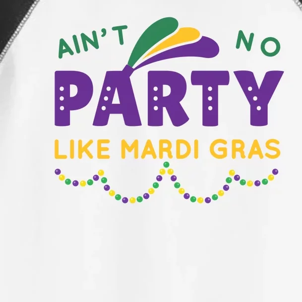 Ain't No Party Like Mardi Gras Beads Celebration Toddler Fine Jersey T-Shirt