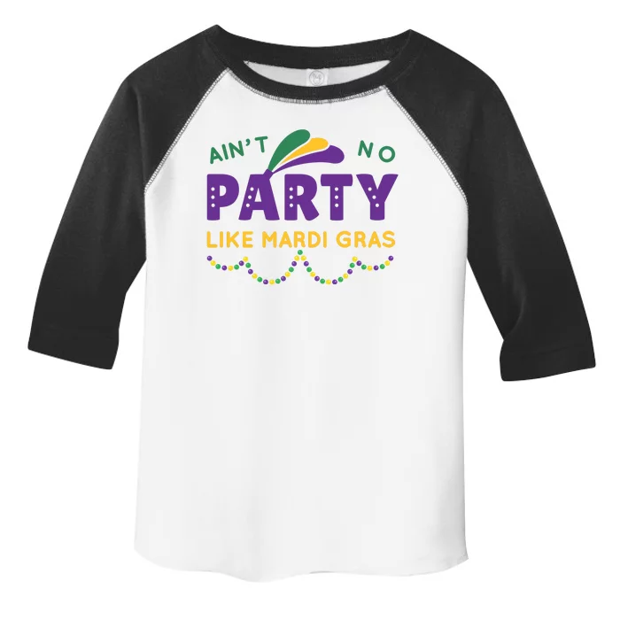 Ain't No Party Like Mardi Gras Beads Celebration Toddler Fine Jersey T-Shirt