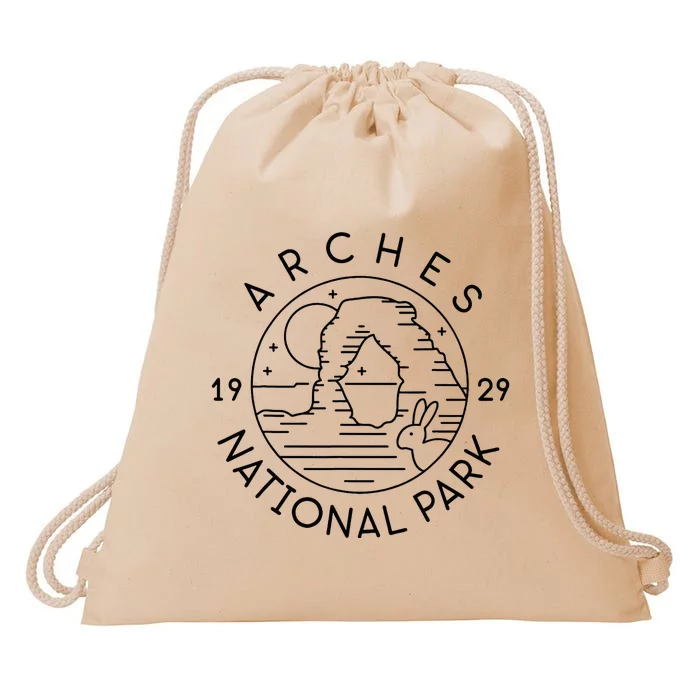 Arches National Park 1929 Moab Utah Drawstring Bag