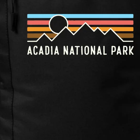 Acadia National Park Retro Mountain Lines Camping Souvenir Daily Commute Backpack