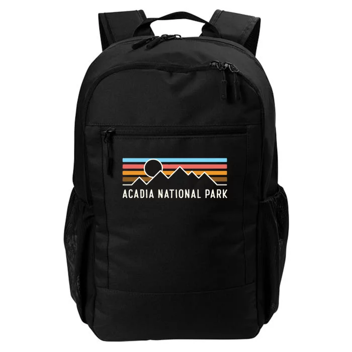 Acadia National Park Retro Mountain Lines Camping Souvenir Daily Commute Backpack