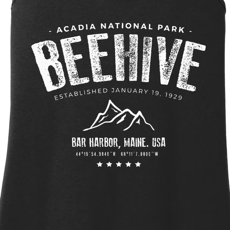 Acadia National Park Beehive Trail Ladies Essential Tank