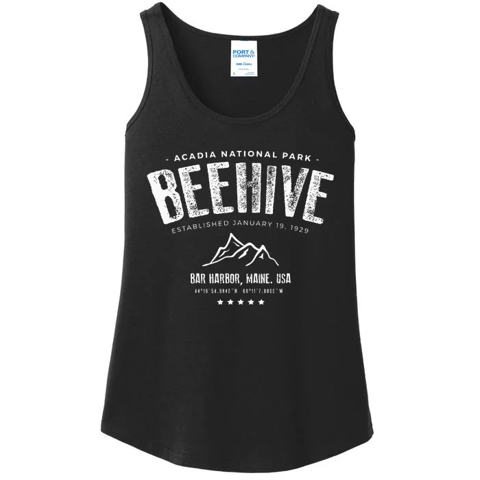 Acadia National Park Beehive Trail Ladies Essential Tank