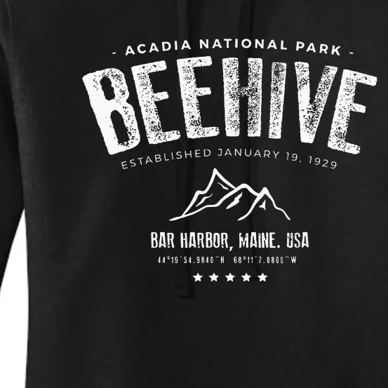 Acadia National Park Beehive Trail Women's Pullover Hoodie