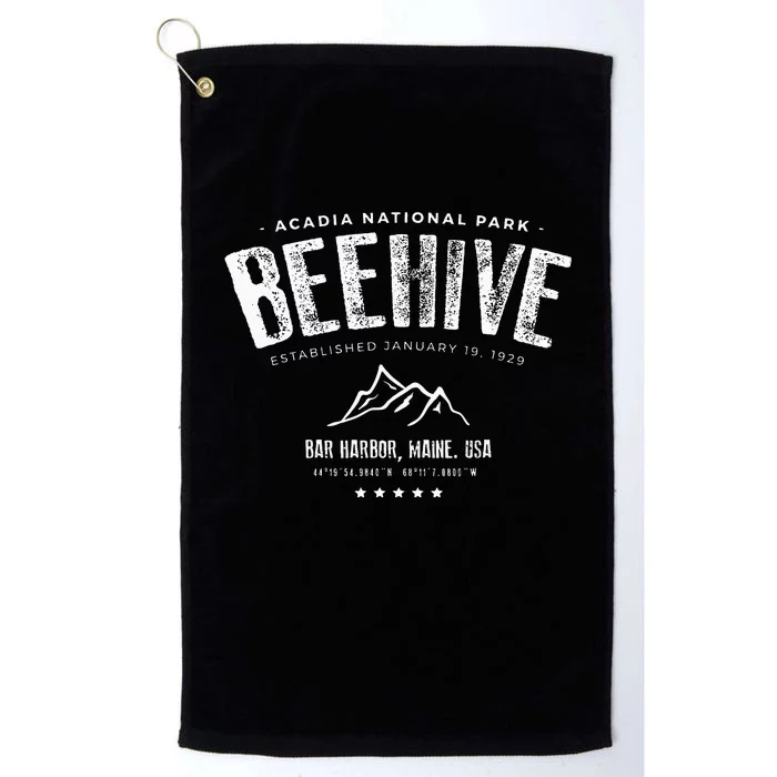 Acadia National Park Beehive Trail Platinum Collection Golf Towel