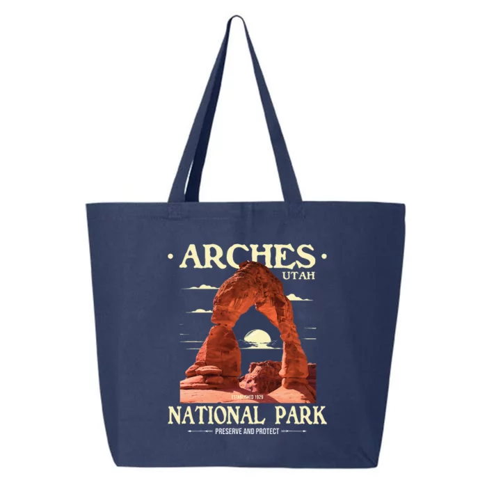 Arches National Park Retro Hiking & Camping Lover 25L Jumbo Tote