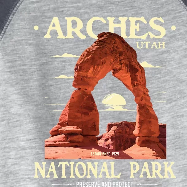 Arches National Park Retro Hiking & Camping Lover Toddler Fine Jersey T-Shirt