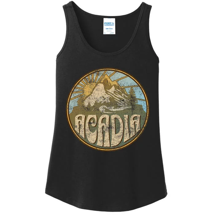 Acadia National Park Maine Nature Mountains Hiking Outdoors Ladies Essential Tank